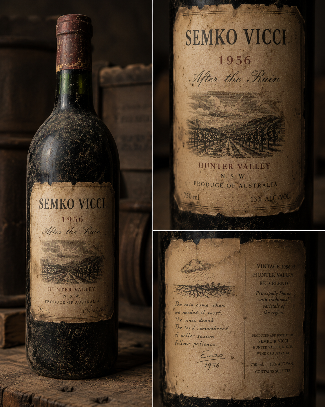 Semko Vicci 1956 Shiraz Bottle
