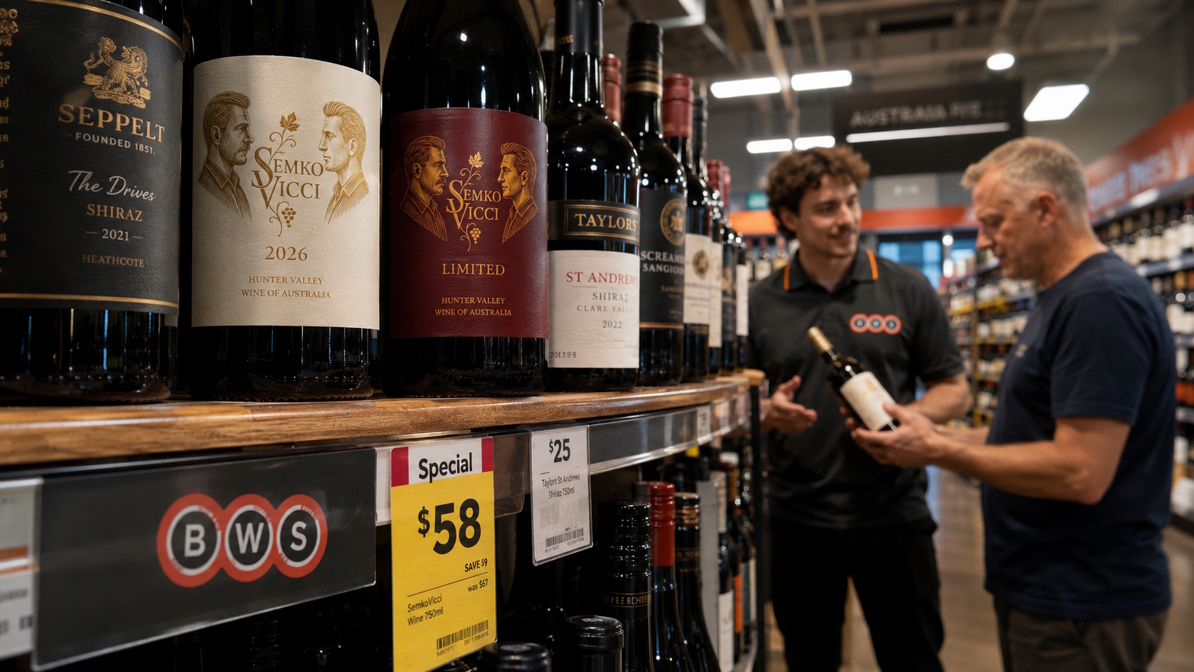 Semko Vicci on the shelf at BWS